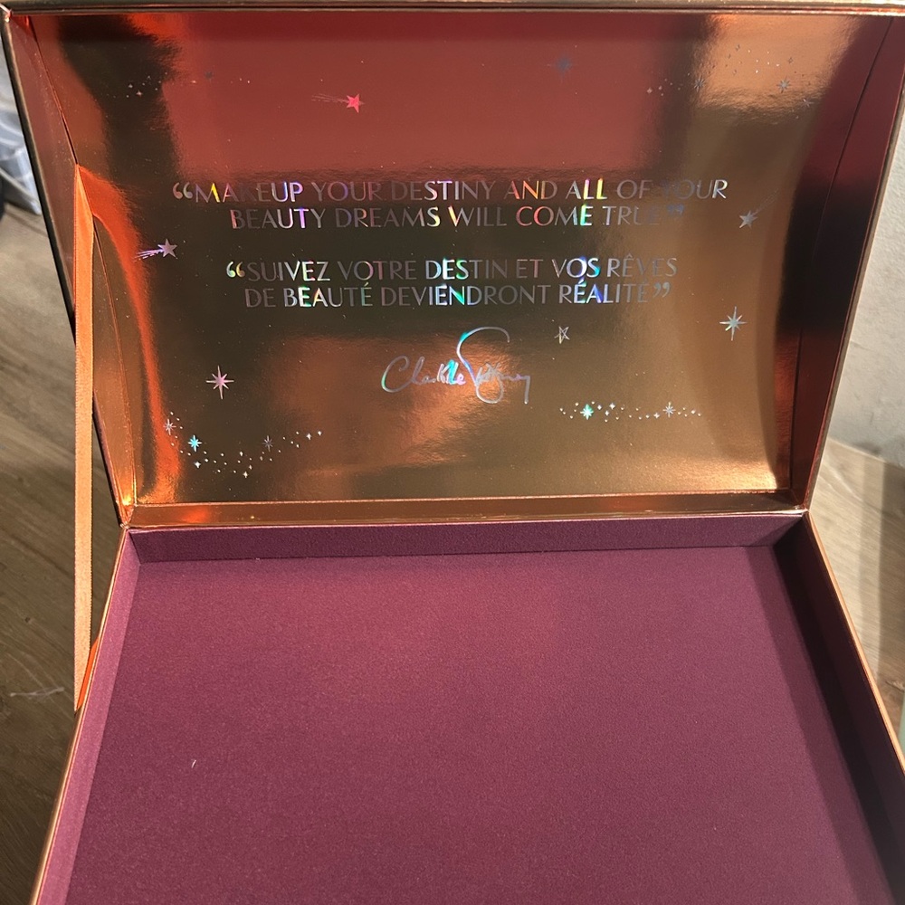 Charlotte Tilbury Copper Box with Purple Lining